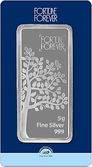 Pure Silver BIS Hallmarked Bar/Lagdi with Tree Impression Perfect for Gifting Investment (999 Purity)
