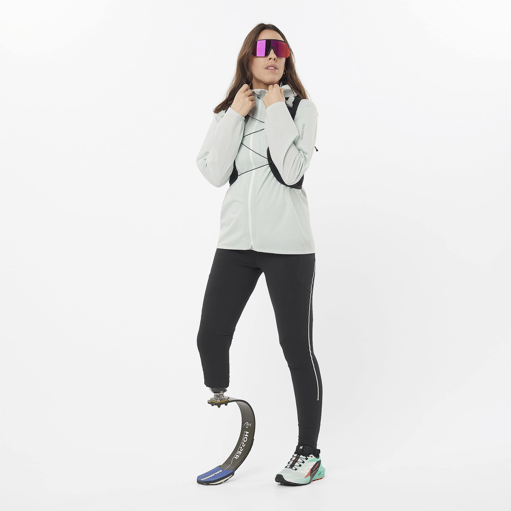 Salomon Active Skin 4 Damen, SensiFit frauenspezifische Passform, Brusttaschen mit einfacher Flüssigkeitszufuhr, sichere Aufbewahrung mit benutzerdefinierter Köcherkompatibilität, Trailrunning-Weste