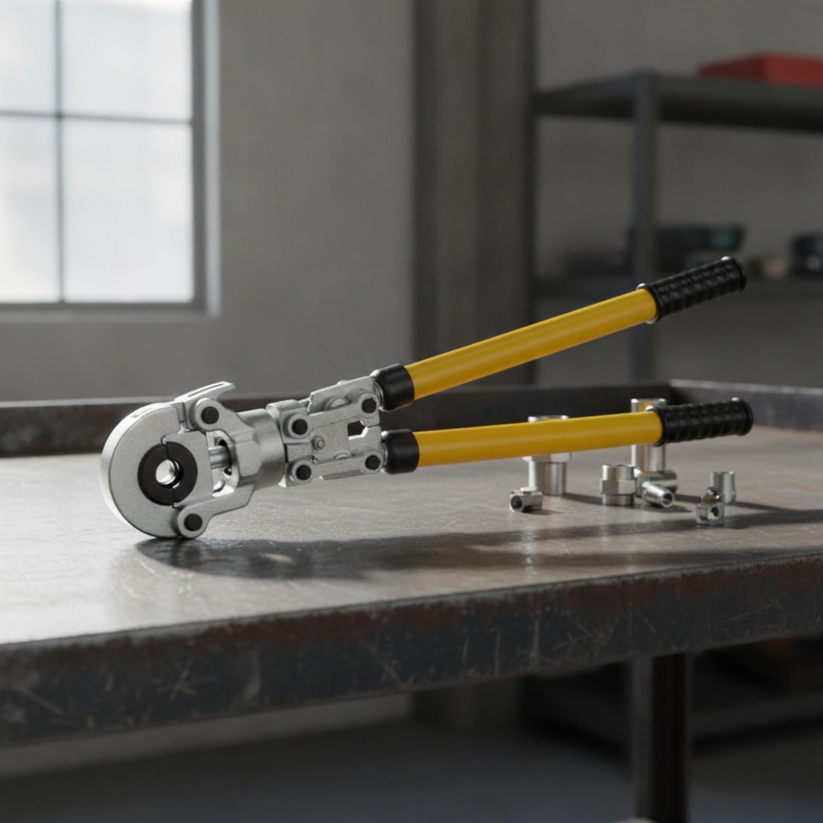 Pinza Crimpatrice a Cricchetto Ergonomica Pressatrice con Testa Girevole Professionale Pressatrice Manuale per Installatori, Manutenzione Domestica
