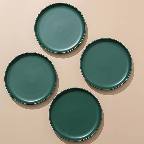 Miniatura 7 de Platos de cerámica mate para aperitivos de 6 pulgadas, juego de 4 pequeños platos de postre, aptos para microondas y horno, pan, postre de