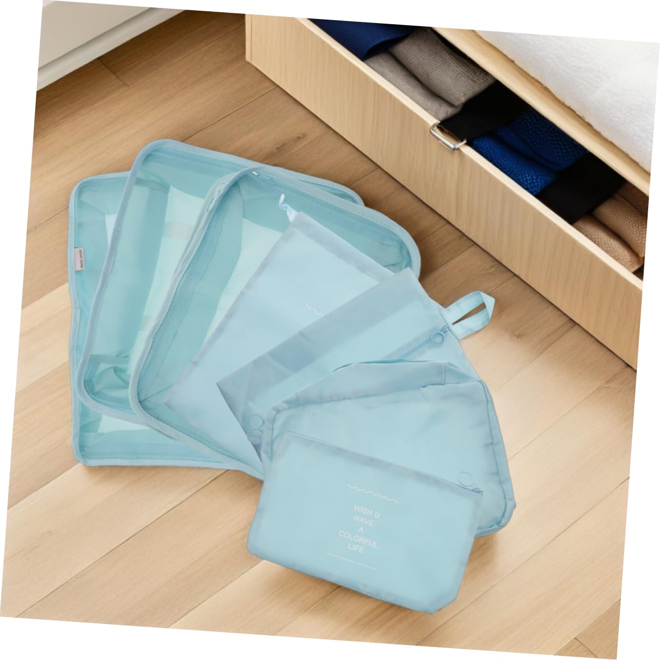 COLLBATH Set 14 Pezzi Cubi Organizzatori Valigia da Viaggio Oxford, Leggero e Multicomparto, Compressore per Abbigliamento e Borsa Toilette, per Viaggi di Lavoro e Vacanze Lunghe