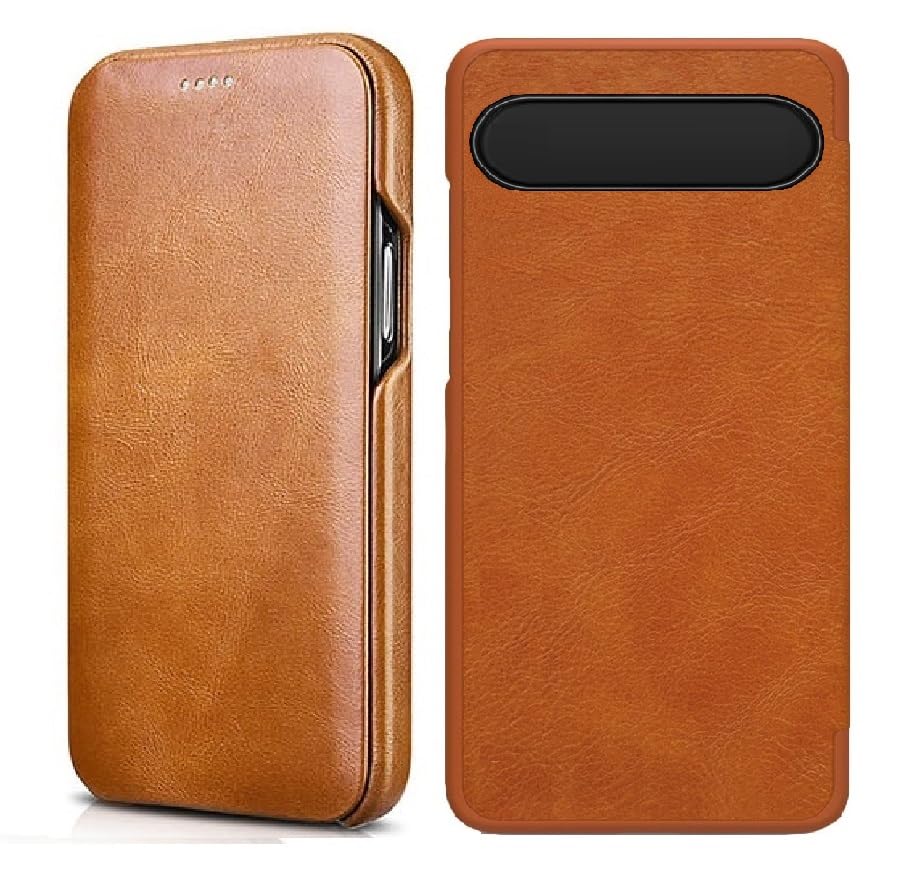 Image of WHITBULL Smart Magnetic Closer Flip Cover for vivo X300 FE 5G (Brown)