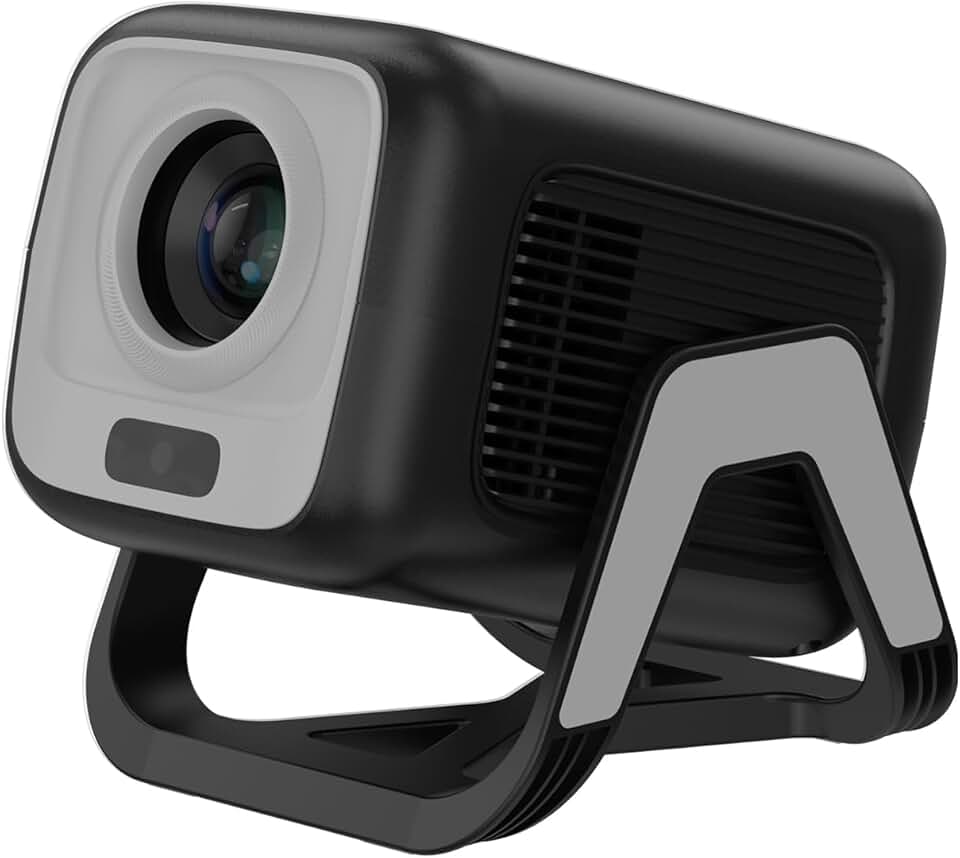 Bettdow Projetor AC1066 4k [Netflix-Licensed], Projetores Portatil 12000 Lumens Full Hd 1080p Compatível Com Android 13, HDR10+ WiFi 6 BT 5.2, Keystone automático, Foco Automático (preto)