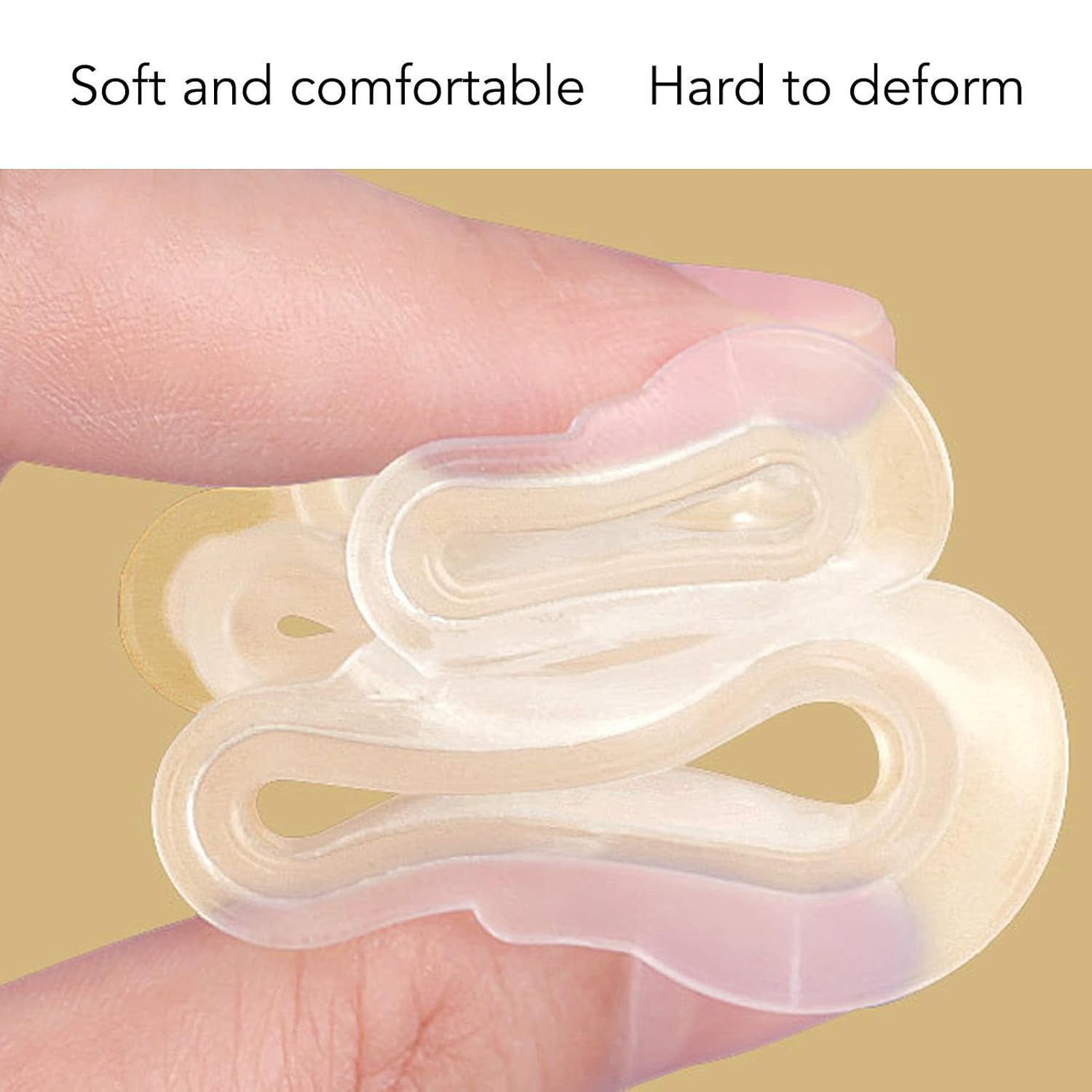 Sonew 3 Pairs Hammer Toe Cushions Pads, Transparent Soft Silicone Hammer Toe Crest Pad with 2 Separator Loops for Men and Women