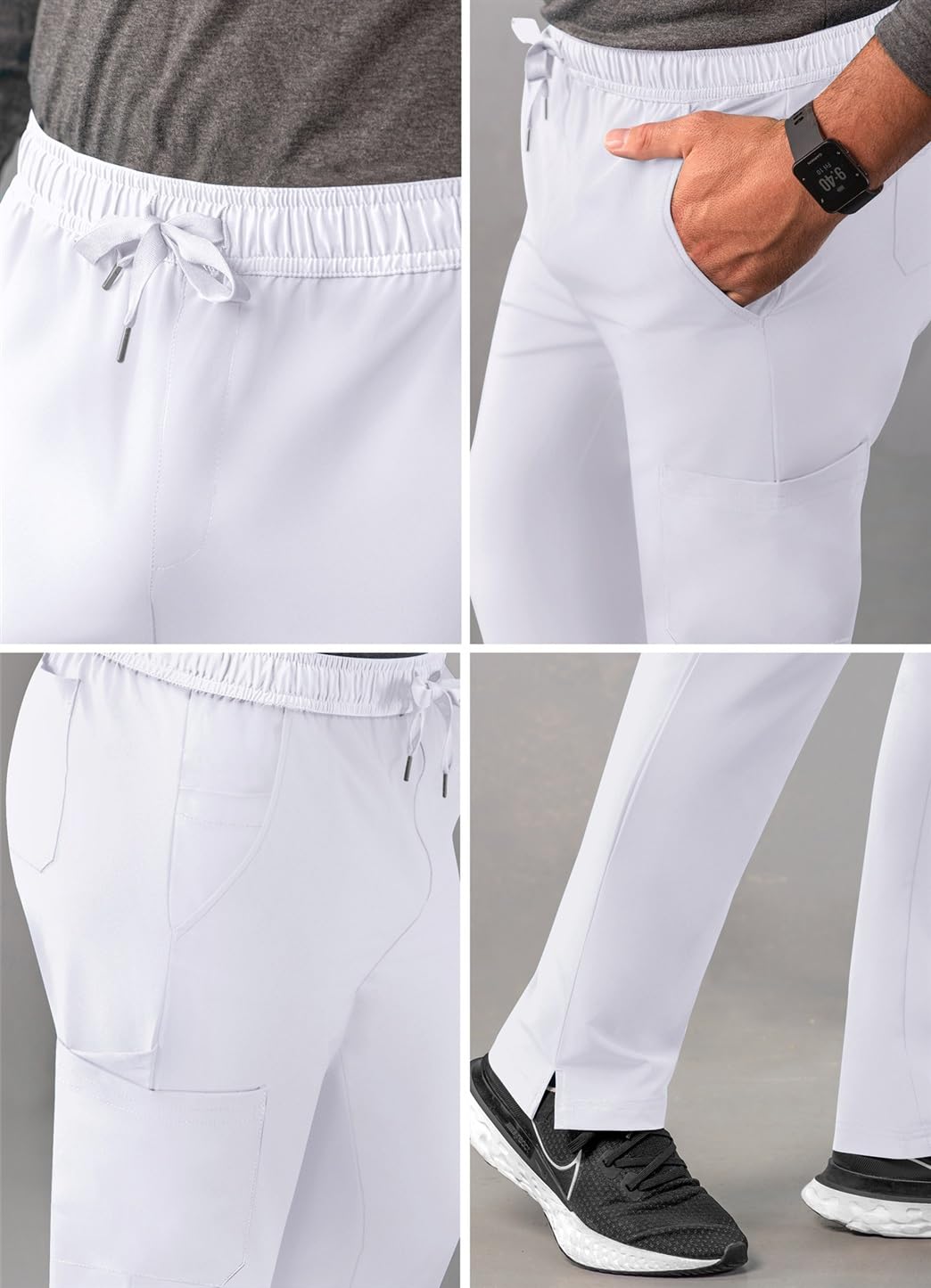 Adar Adición Fregar por Hombre - Delgado Pierna Cargamento Cordón Fregar Pantalones