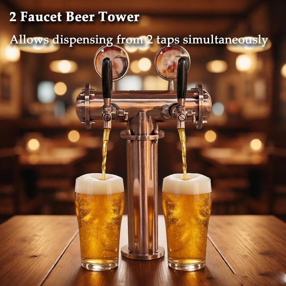 Torre De Cerveza De Grifos Dobles Tirador de Cerveza para casa