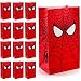 30 Pieces Hero Party Treat Bags Spider Web Printed Kraft Paper Goodie Bags Gift Bags Candy Bags for Hero Theme Birthday Party Decorations and Supplies