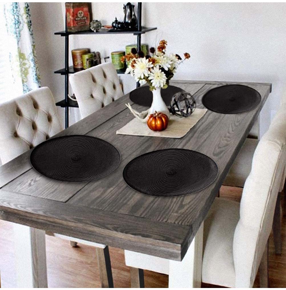 XWAG PRODUCTS X-TAGE WALNUT【ROUND M】 Amazon.com: tag 15 in. Round Handwoven Placemats Set of 4 in Black