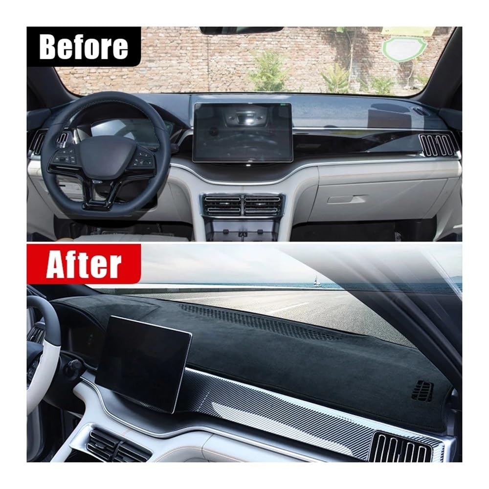 Tapis de Protection de Tableau de Bord pour BYD Song Plus DM-i EV - Protection Contre la lumière du Soleil - Housse de Protection intérieure (Marron)
