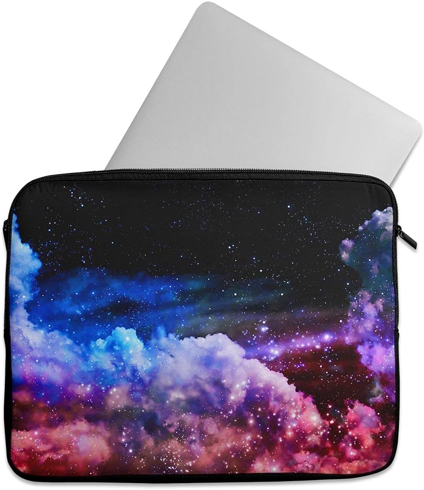 Design Skinz Purple Blue and Pink Cloud Galaxy 10" Zipper Neoprene Sleeve Carrying Case Compatible with Acer, Asus, Dell, Lenovo, MacBook Laptops