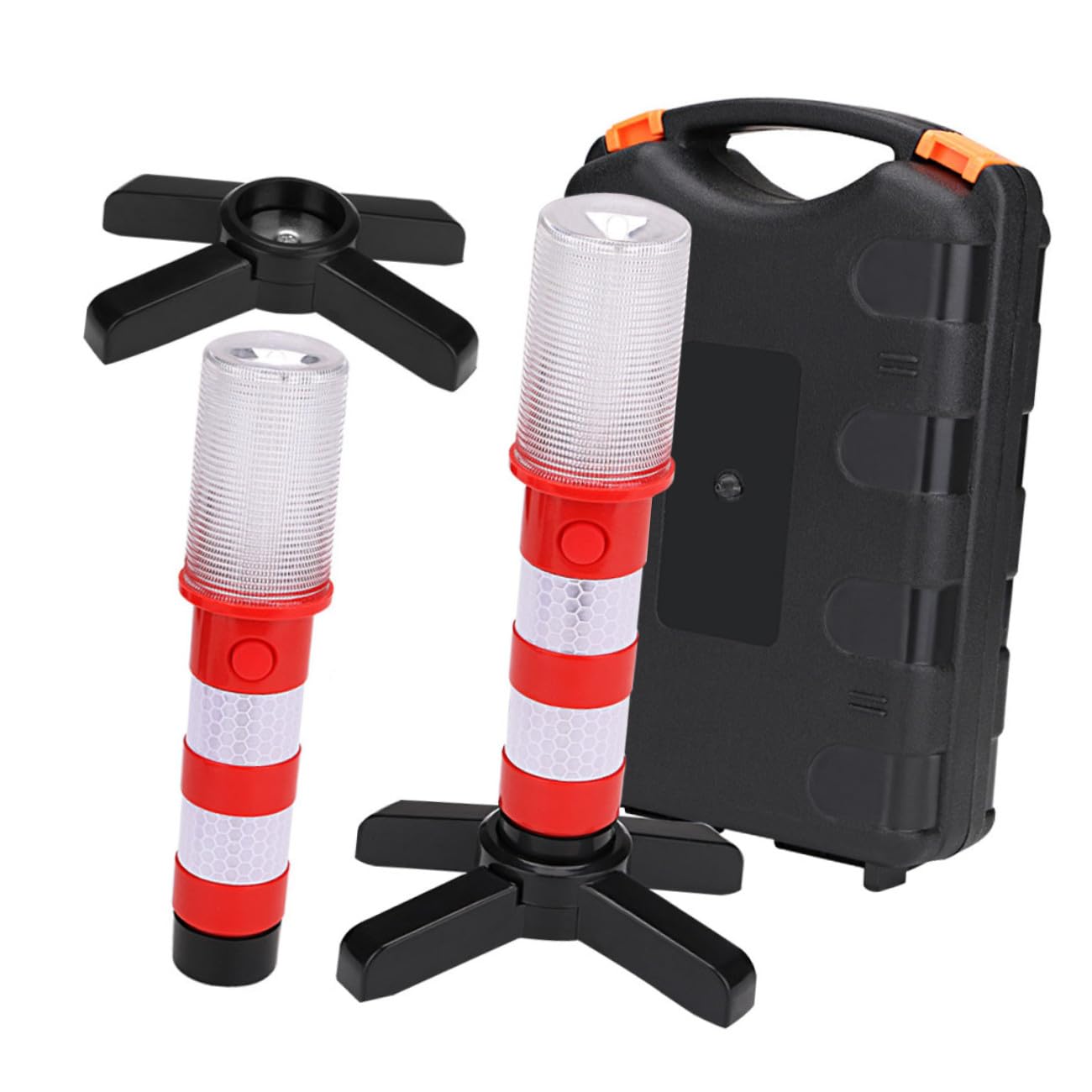 Cabilock Luz Estroboscópica de Seguridad Roja, Lámpara de Advertencia LED Superbrillante Adsorción Magnética, para Control de Tráfico y Carretera