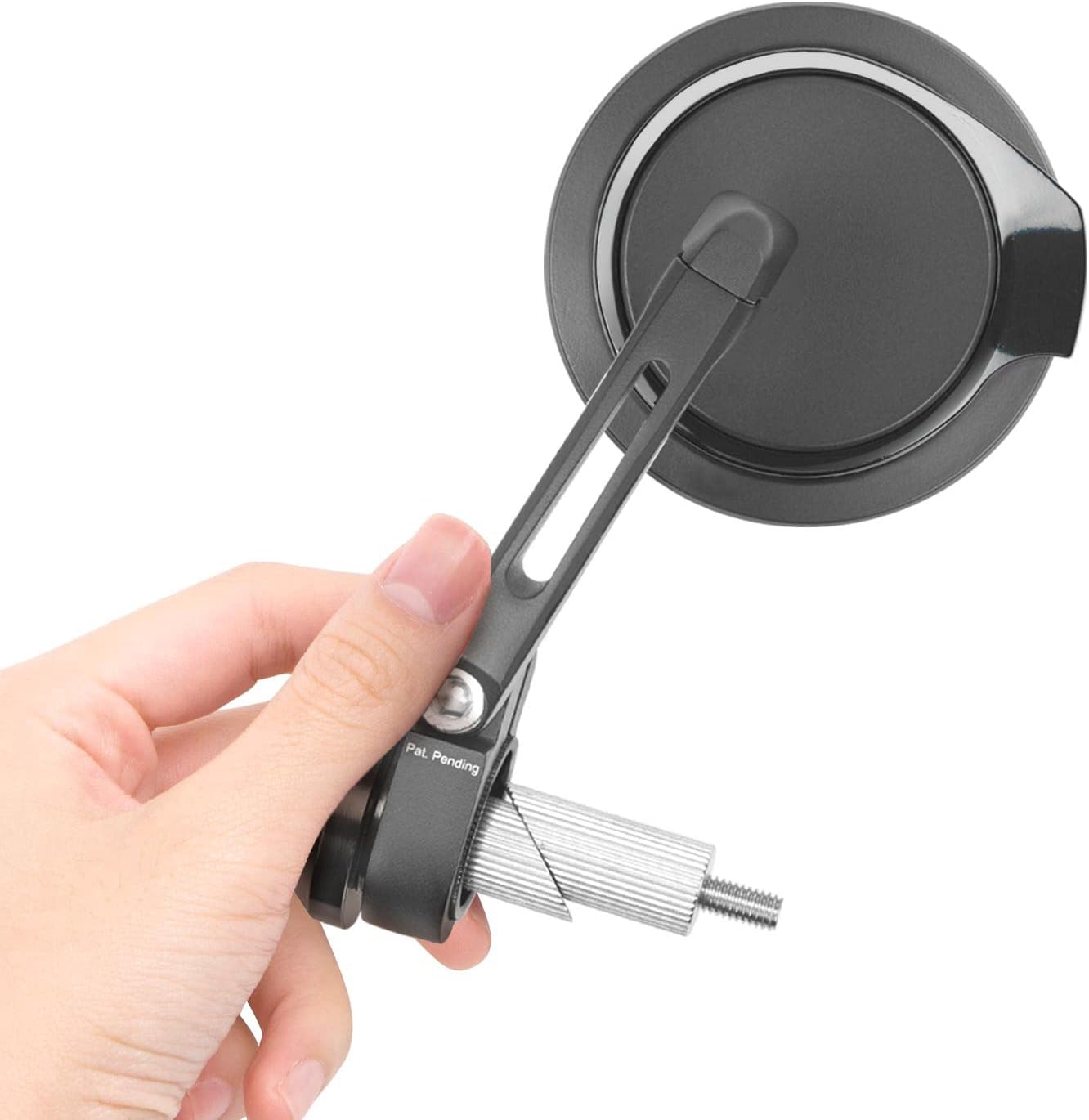 KiWAV Aura Black Round Rear View Bar End Mirrors Minimal Series Universal Fit Ebikes Bicycles with 7/8 Inch Hollow-ended Handlebar Sold as Pair