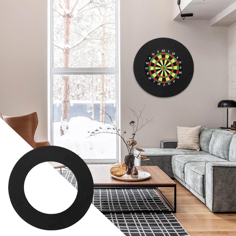 DASIAUTOEM Dart Catchring Surround, Umrandung Dartscheibe Schutzring, Surround Auffangring Dart Backboard, Dart Surround Leichtes Eva Dartscheiben Surround für Ø 45cm Dartscheibe, Gesamt Ø 72cm
