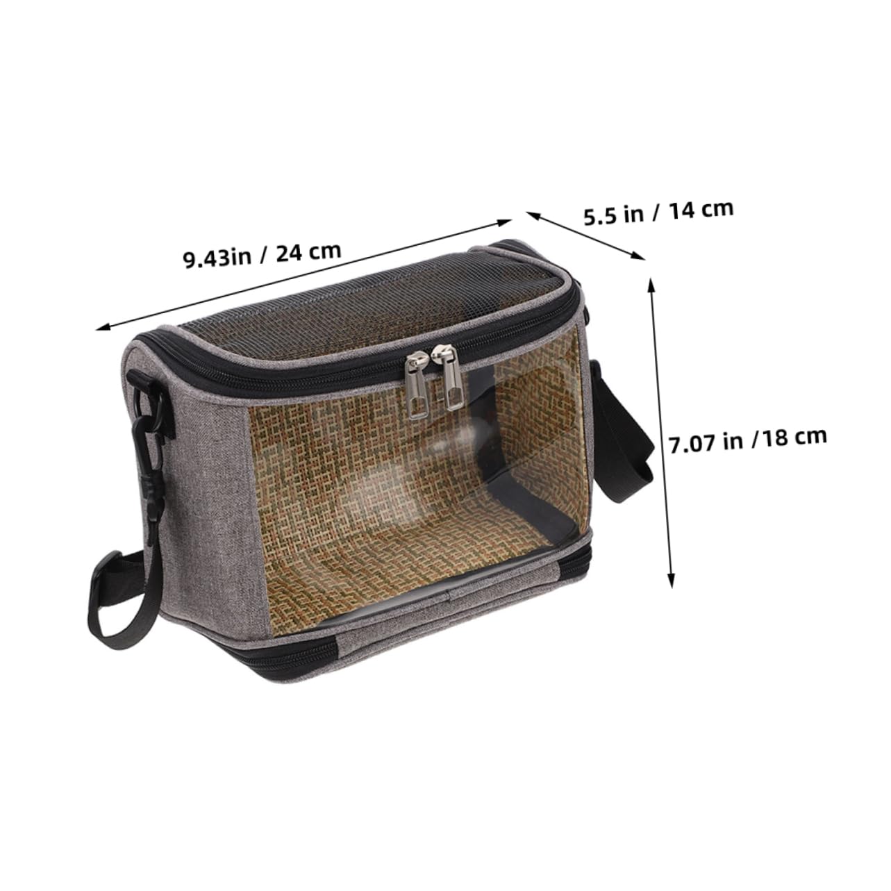 CIYODO Portable Guinea Pig Carrier Bag Small Travel Pouch Hanging Nest for Hamsters Ferrets Breathable Design for Outdoor Use Grey