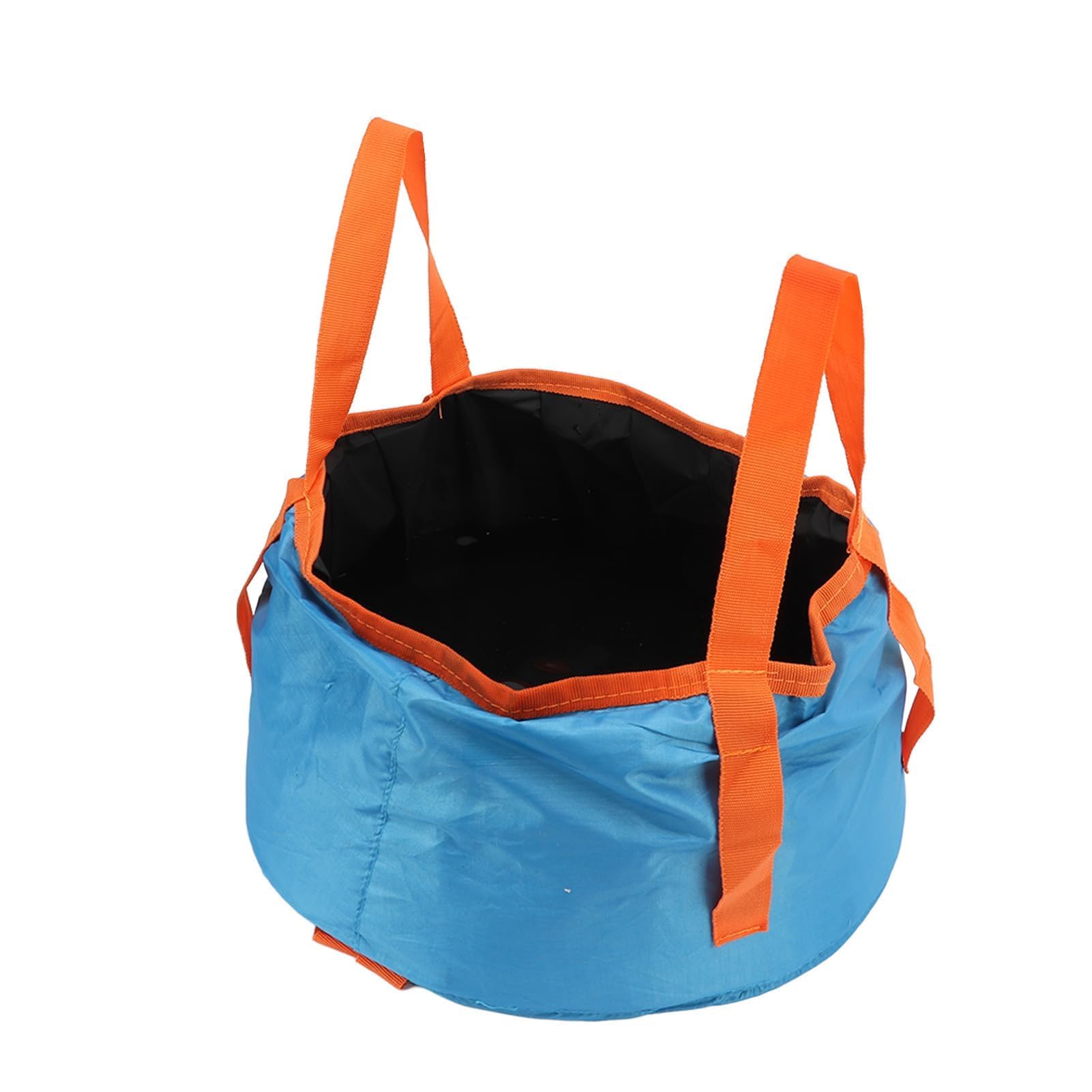 equlup Collapsible Bucket, Portable Lightweight Folding Bucket Wash Basin Water Container with Handle for Outdoor Camping Hiking Fishing Car Cleaning (Blue)