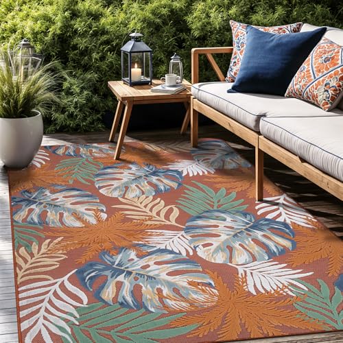Luul Home Floral Indoor Outdoor Rugs 5x7 Large Area Rug