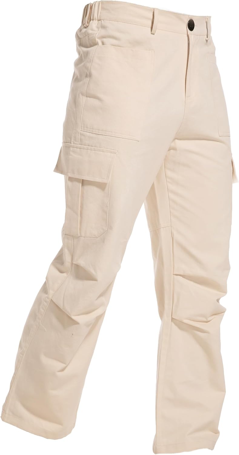 CLANMILUMS Men's Relaxed Fit Cargo Pants Causal Streetwear Trouser with Pocket - Image 4