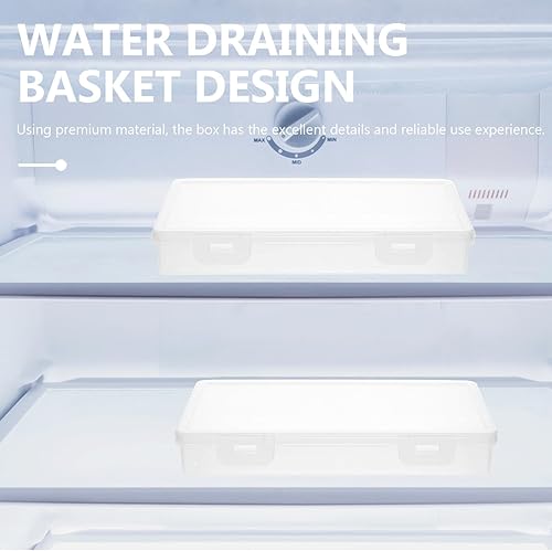 Miniatura 8 de Hemoton Plato de mantequilla de plástico, contenedor de tocino, caja de almacenamiento de carne transparente, contenedores de almacenamiento de