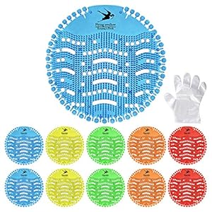 Urinale schermen, UrinalSieb, Splash Mats, Urinale Deodoriser, 10 Pack – Past op de meeste Top Urinale merken & Waterless (Vijf smaken/10 packs)
