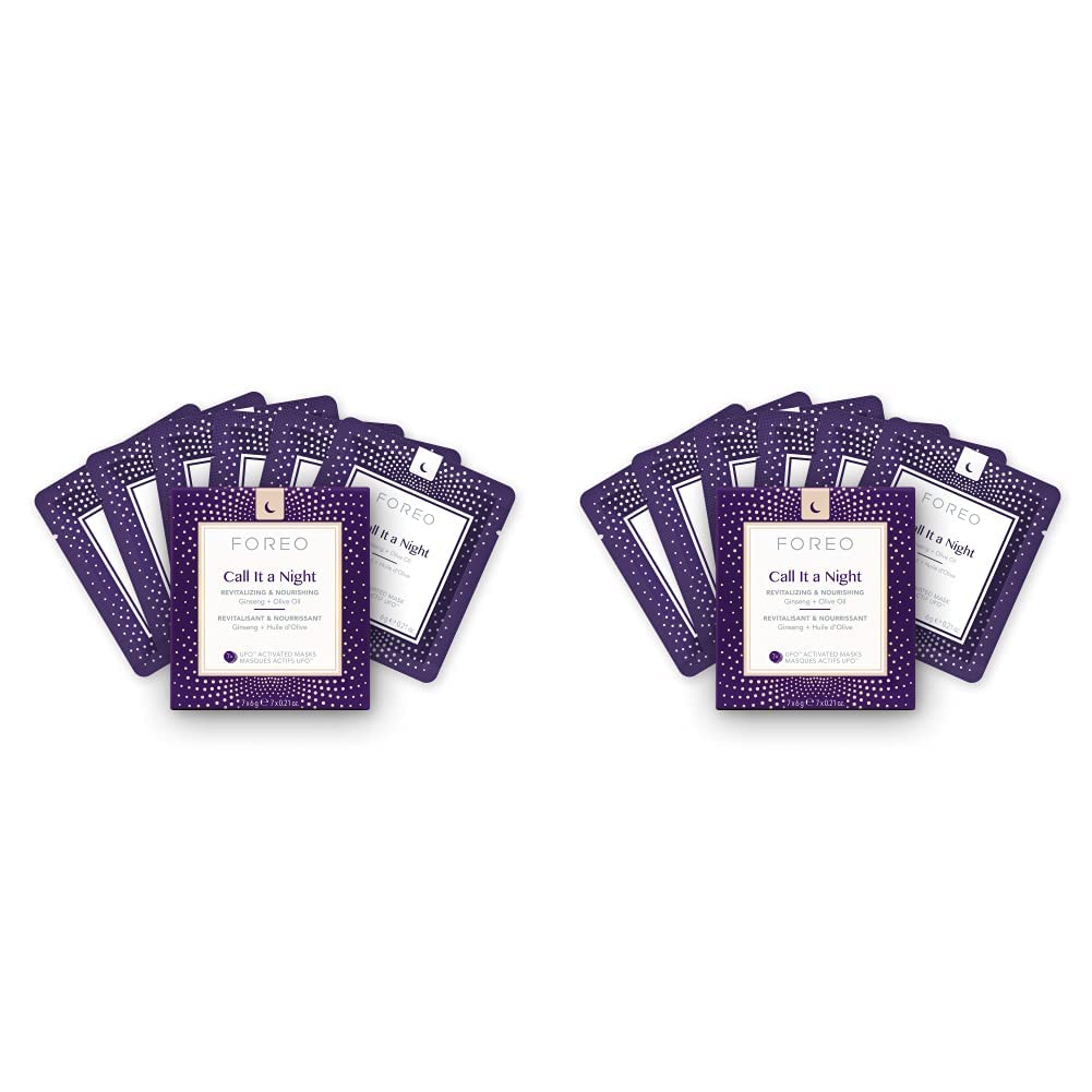 FOREOCall It A Night Revitalizing & Nourishing Ufo Activated Mask for Unisex, 7count (Pack of 2)
