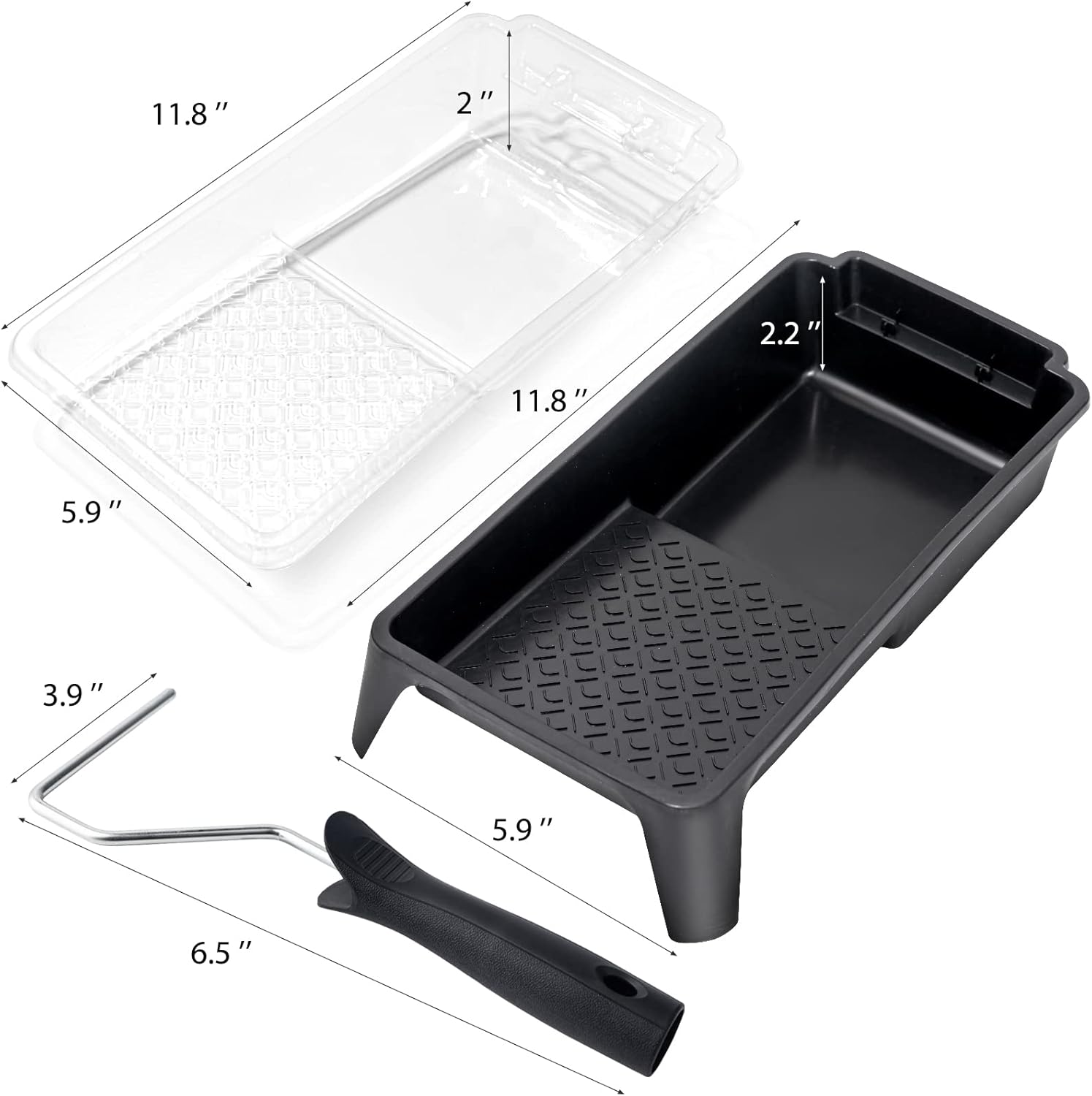 Chalk Wax Paint Brush 3 Pcs, Large Wax Brushes for Chalk Paint, Paint Tray Liner, 4 Inch, 22 Pack, Small Paint Tray, Disposable Paint Tray Liner,