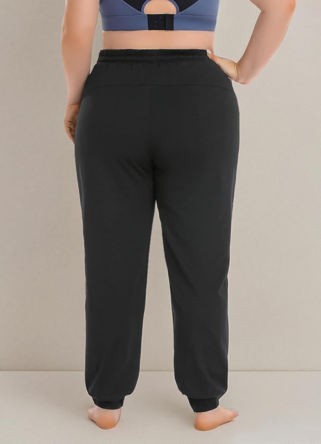 ZERDOCEAN Women's Plus Size Active Sweatpants Tapered Workout Caual Lounge Pants Joggers Pants Zippered Pockets - Image 7