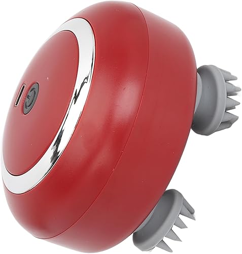Yosoo Masajeador electrónico recargable para el cuero cabelludo con 3 niveles de fuerza, acupresión de 4 dedos para un cabello limpio y saludable,