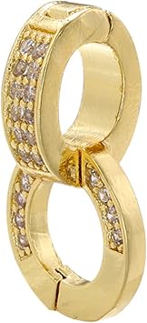 Elegant Copper and Cubic Zirconia Connector Clasp Enhancer Clasp Jewelry Findings Jewelry Clasps for Jewelry