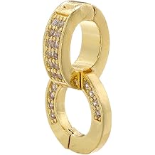 Elegant Copper and Cubic Zirconia Connector Clasp Enhancer Clasp Jewelry Findings Jewelry Clasps for Jewelry