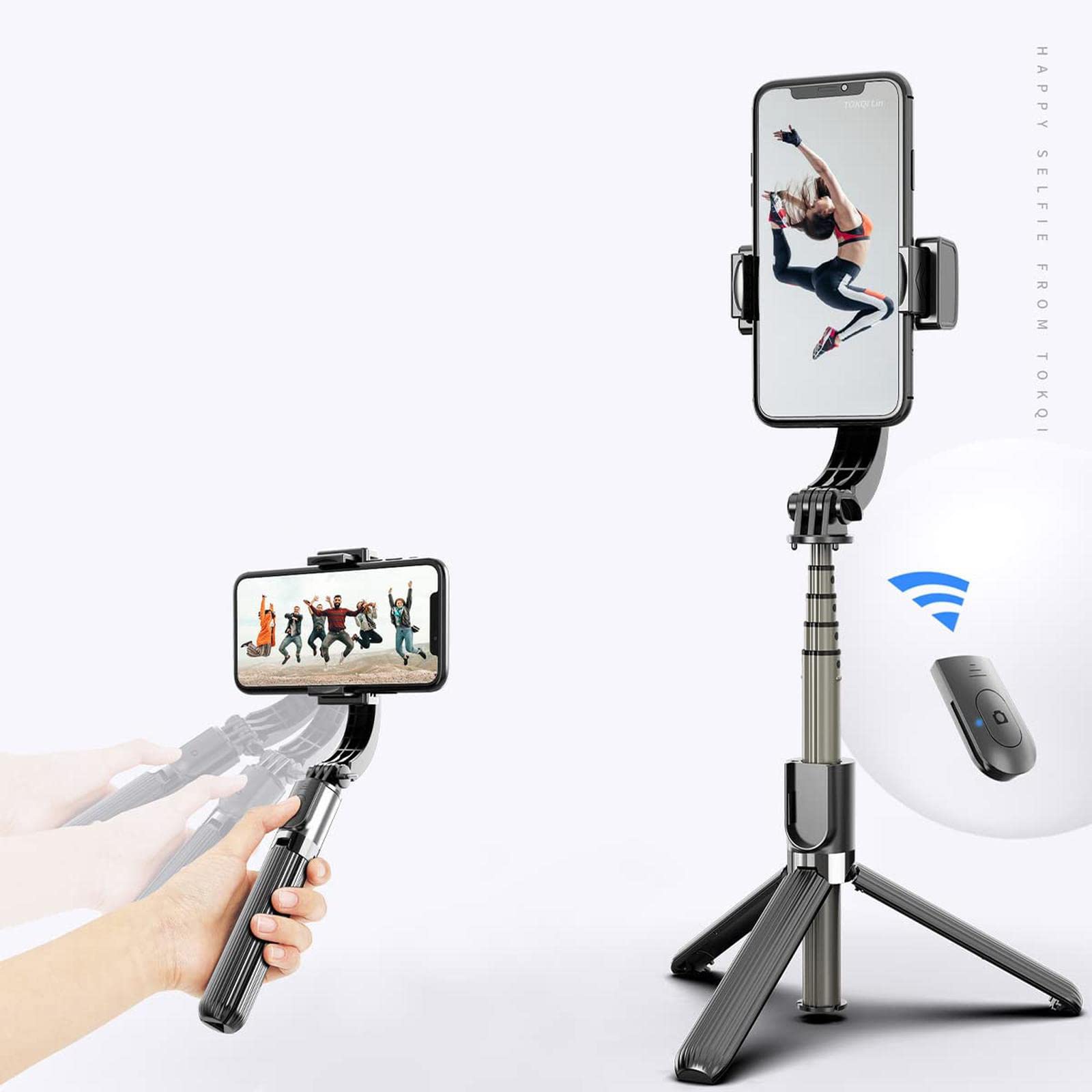 Amazon.co.jp: スマホジンバル スタビライザー 片手持ち単軸