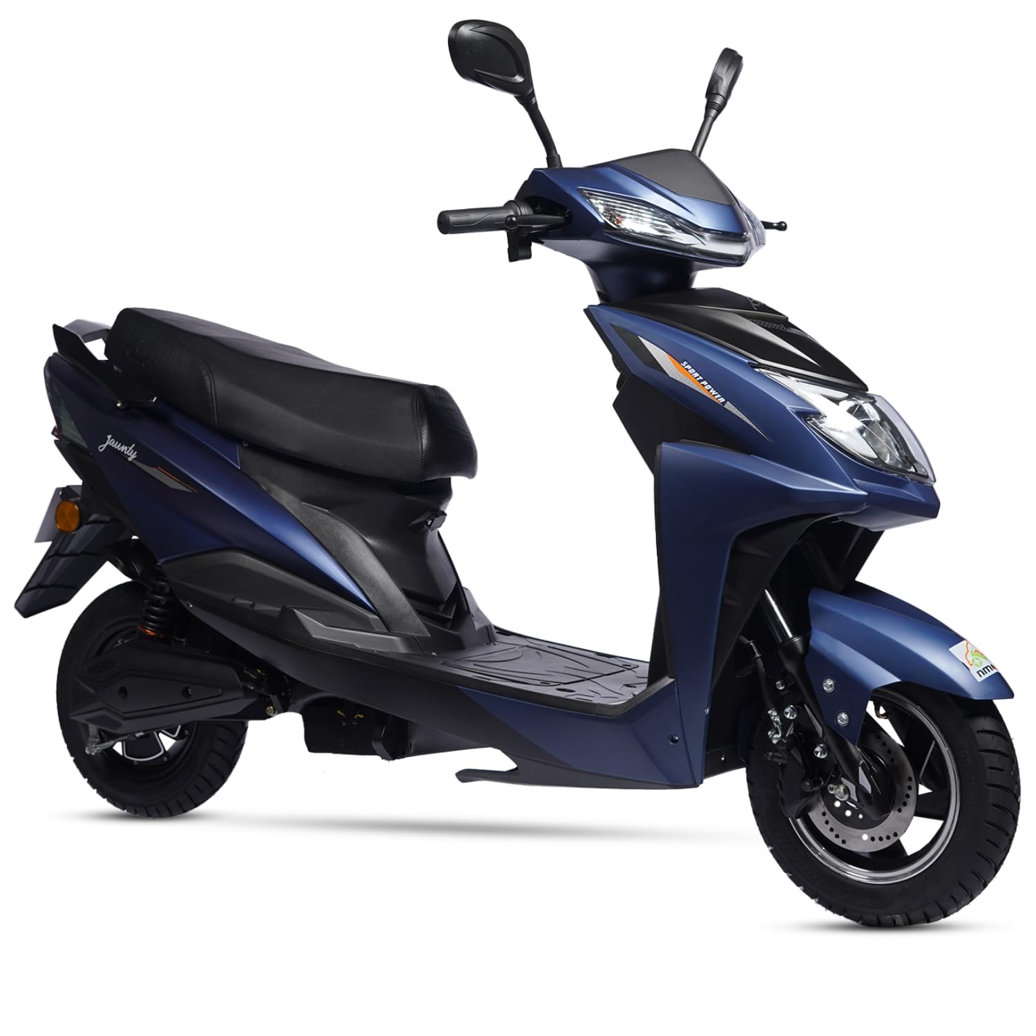 AMO Jaunty Low Speed Electric Scooter Non-RTO 70Km-80 Km Range, Blue with Lithium Battery And Portable Charger-image-45