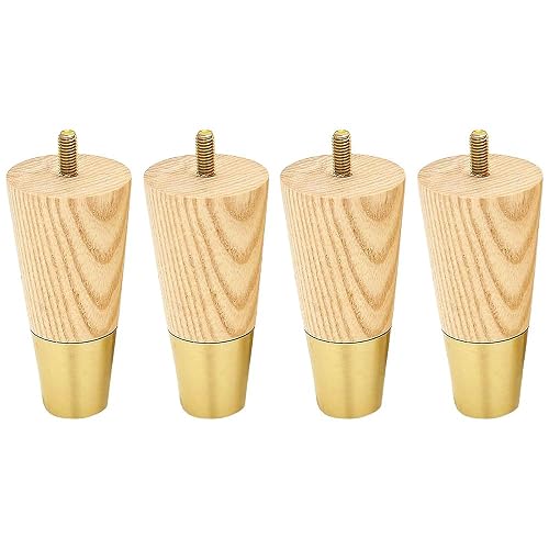 Lot de 4 Pieds de Meubles en Bois de chêne