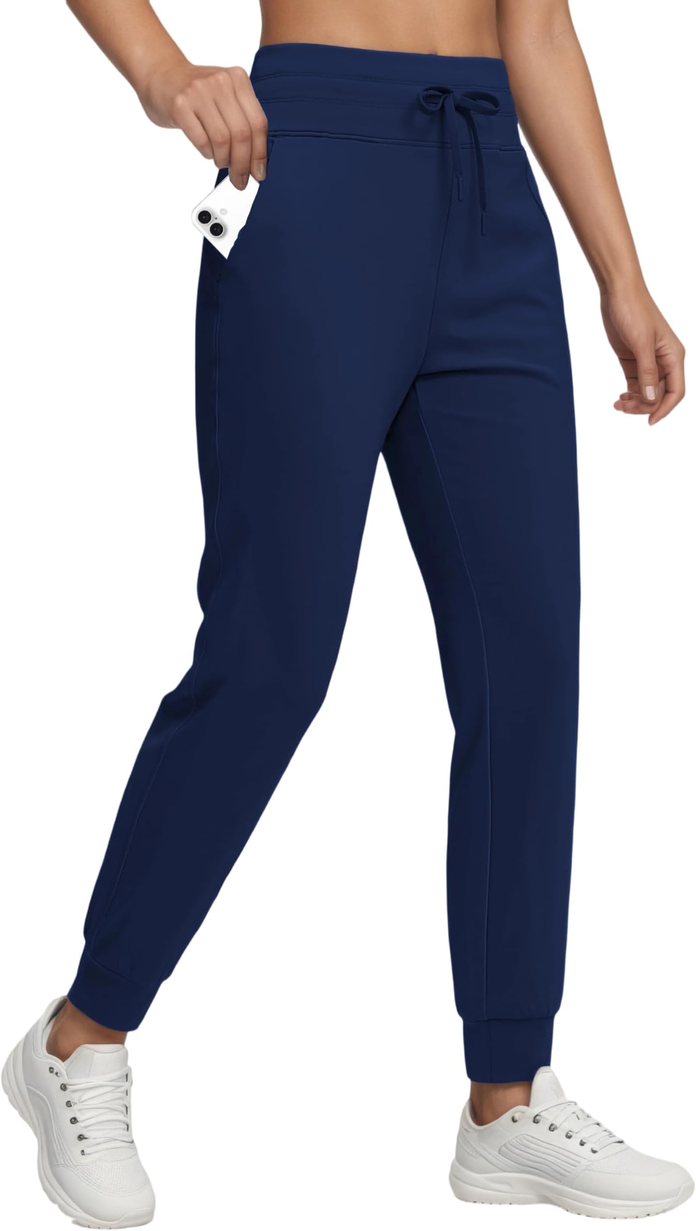 Womens Joggers Fleece Lined Ski Waterproof Warm Gym Wear Sweatpants Drawstring Cuffed Walking Tracksuit Bottoms