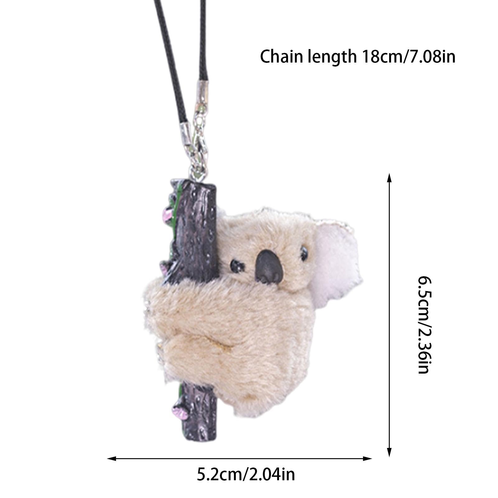 Koala Plüsch Anhänger Auto Rückspiegel - Niedlicher Slap Armband Waschbar Grau