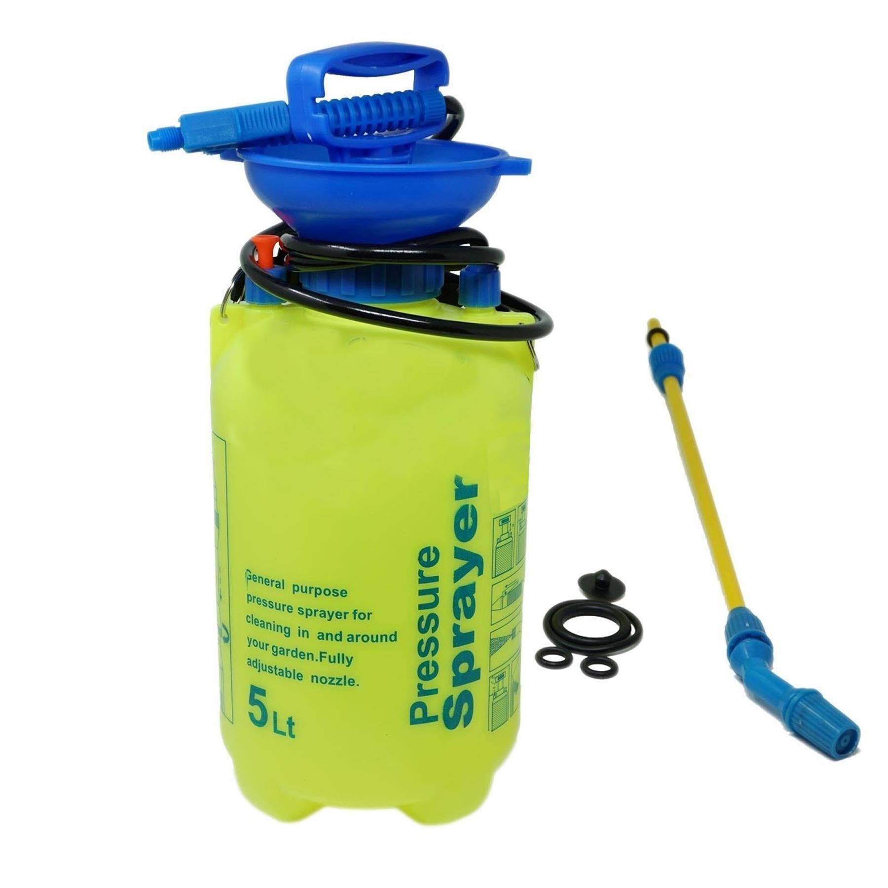 ANSIO Spruzzatore da giardino 5 litri, spruzzatore a pressione, ideale per Desherbant, fungicida - pianta spruzzatore a pompa