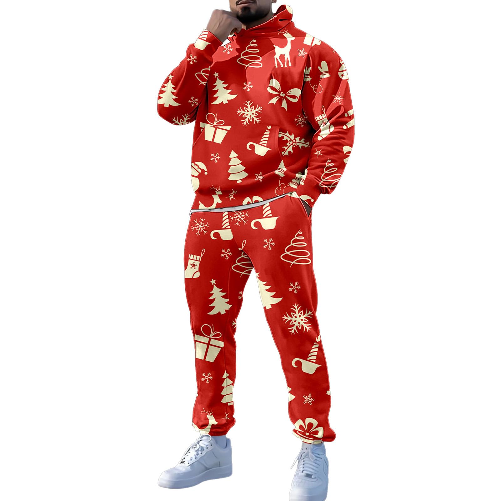 Ensemble homme idéal comme cadeau de Noël avec son sweat à capuche imprimé - 5