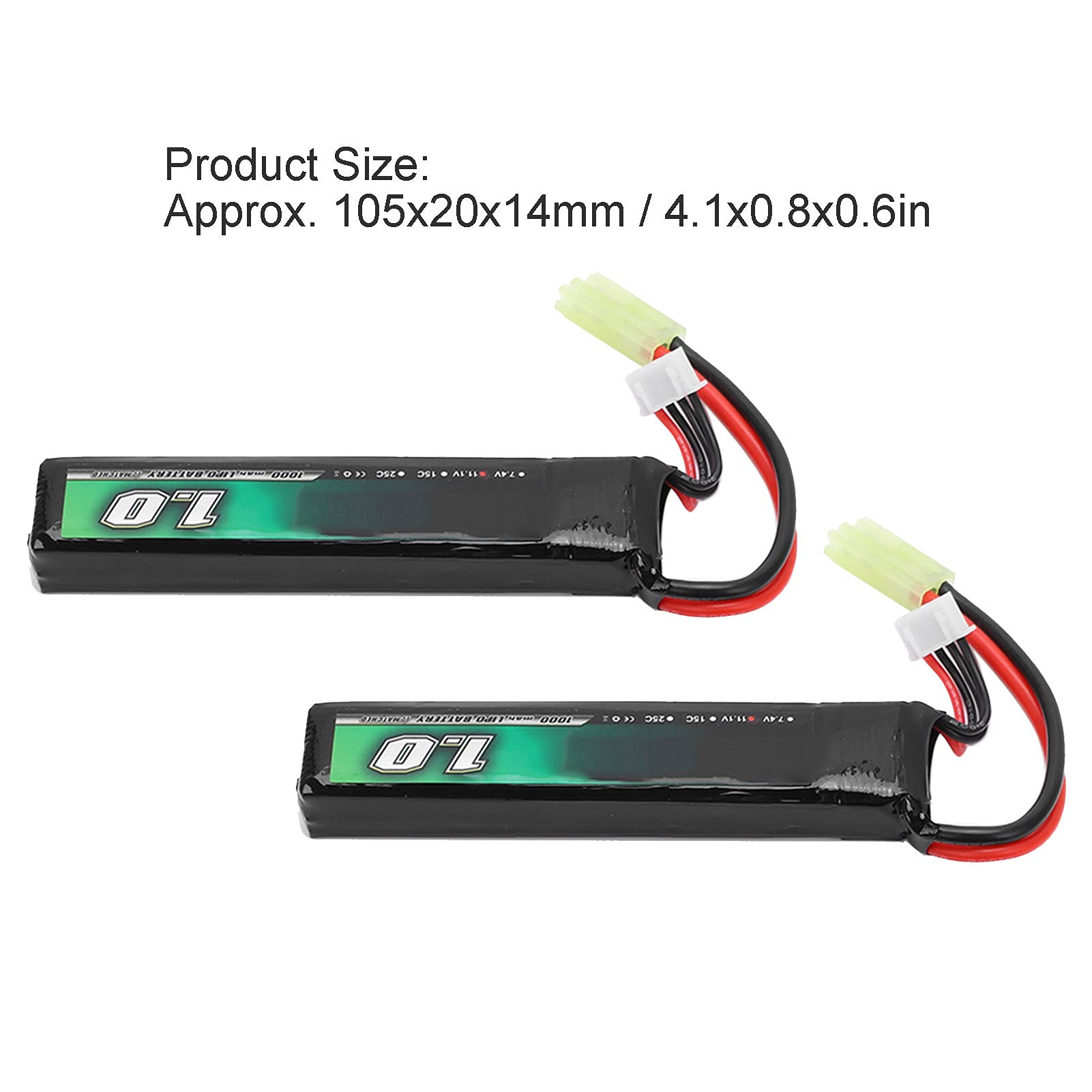 Acouto Paquete de Baterías Lipo de 2 Piezas de 11,1 V, 1000 Mah, 15 C con Celda de Unidad de Mini Enchufe para para Coche de Juguete RC y su Entretenimiento de Trabajo Capacidad de 11 1 V Tiempo
