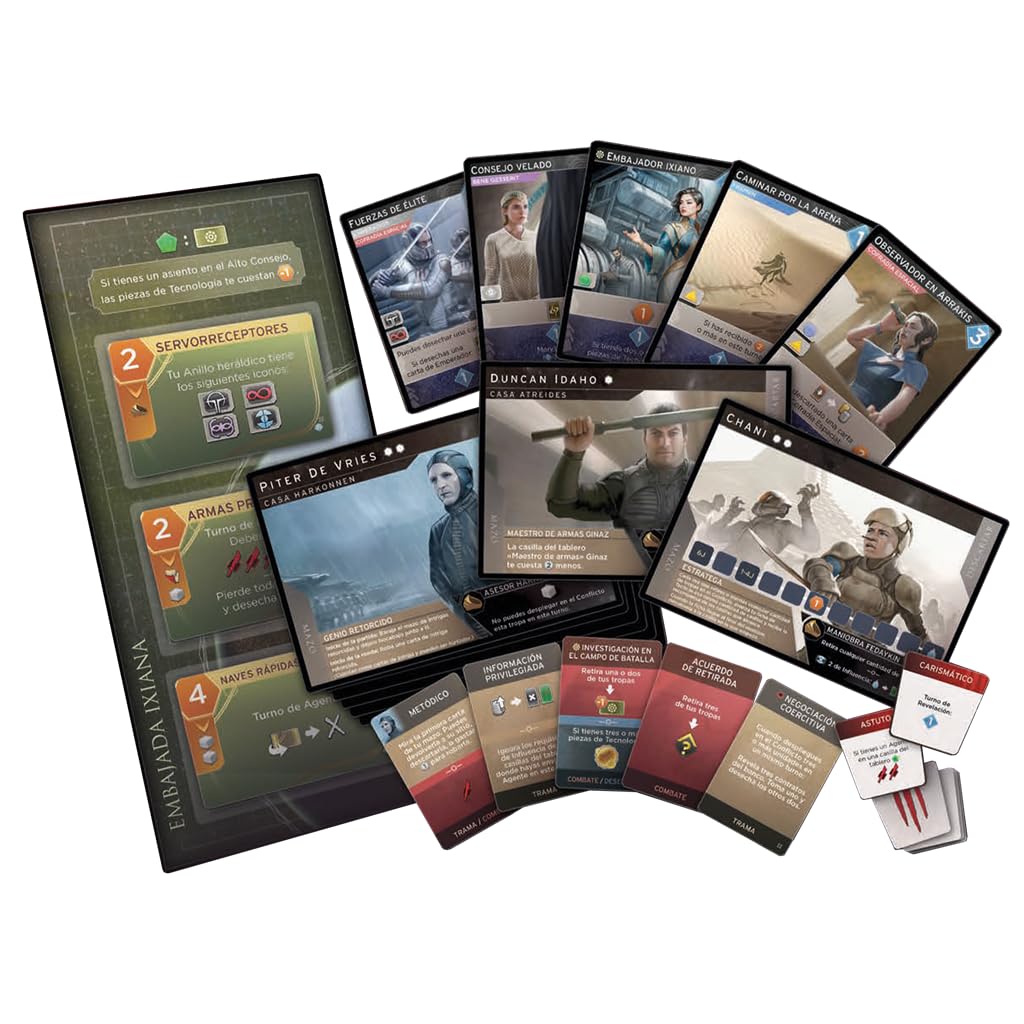 Dire Wolf Digital Dune Imperium: Linien, Erweiterung, Brettspiel, ab 13 Jahren, 1 bis 4 Spieler, 1-2 Stunden pro Spiel, Spanisch