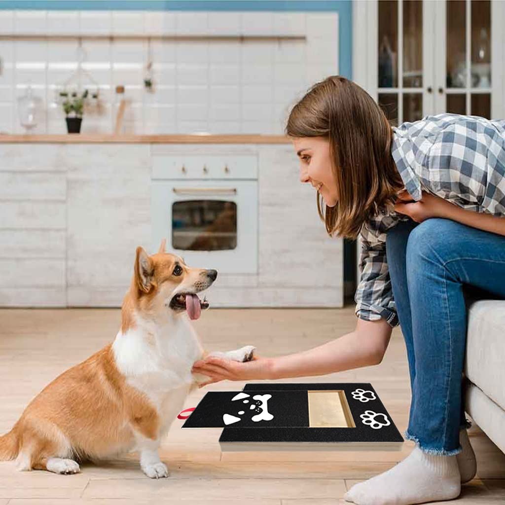 Lima per unghie in legno per cani con cassetto per dolcetti, alternativa ai tagliaunghie per cani senza paura