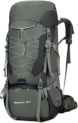 Amazon Phoenix Ikki 75l 2気室 大容量 収納力抜群 豊富なポケット 人体工学 通気性良 撥水加工 旅行 防災 登山ザック リュックサック バックパック レインカバー付き グリーン Phoenix Ikki 登山リュック ザック