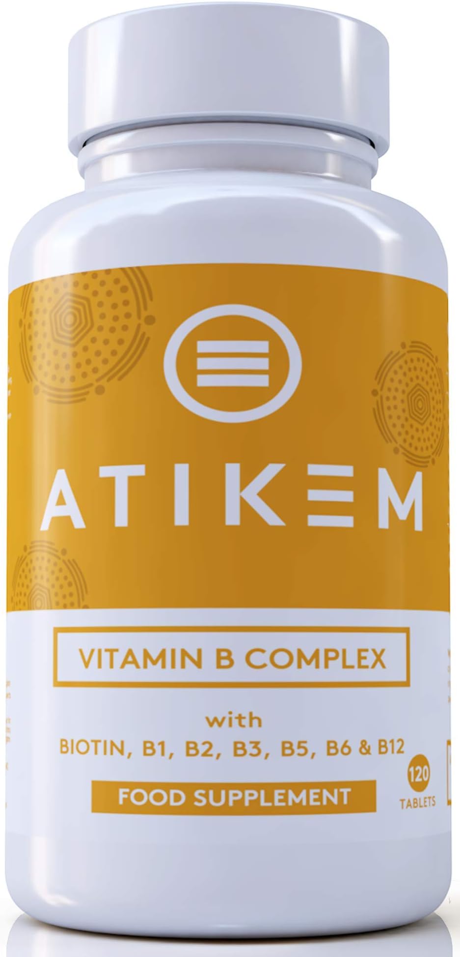 Vitamin B Complex - Natural Energy 120 Tablets (4 Months Supply) All 8 B Vitamins Biotin B12 B1 B2 B3 B5 B6 & B9 Vegan Vegetarian