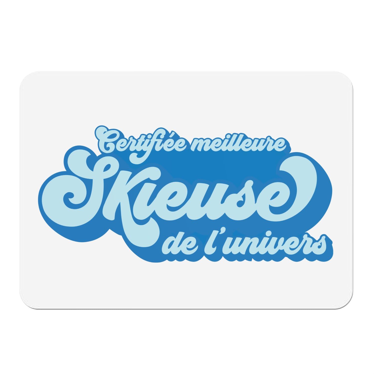 Sets de table en liège blanc 39,5x28,5 cm grand format pour les passionnés de ski