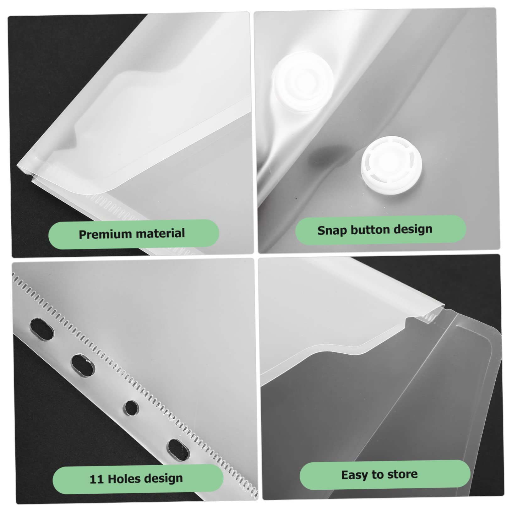 Chemises à Pochettes Trous A4 20 Pièces Pp Plastique Transparent