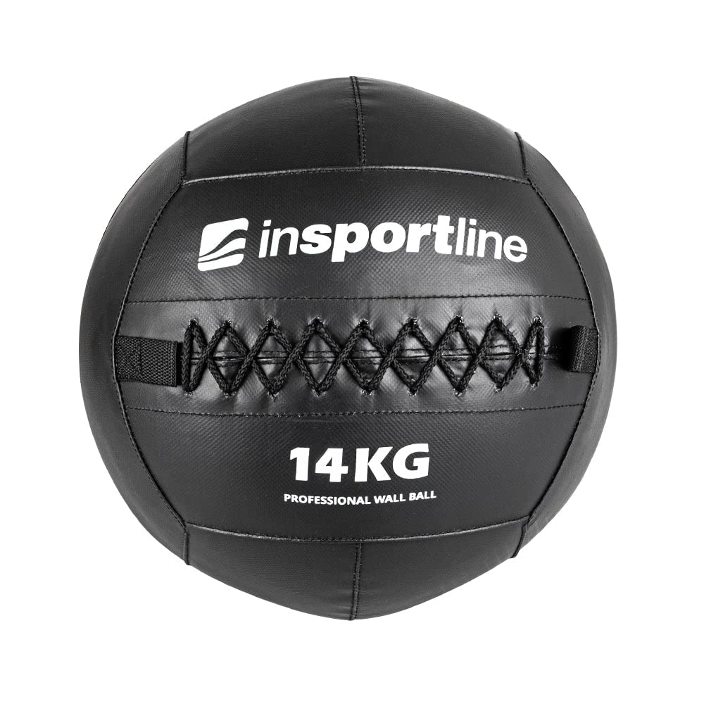 Medicine - Palla in pelle 2 in 1 con passanti per allenamento della forza Slam Fitness (14 kg)