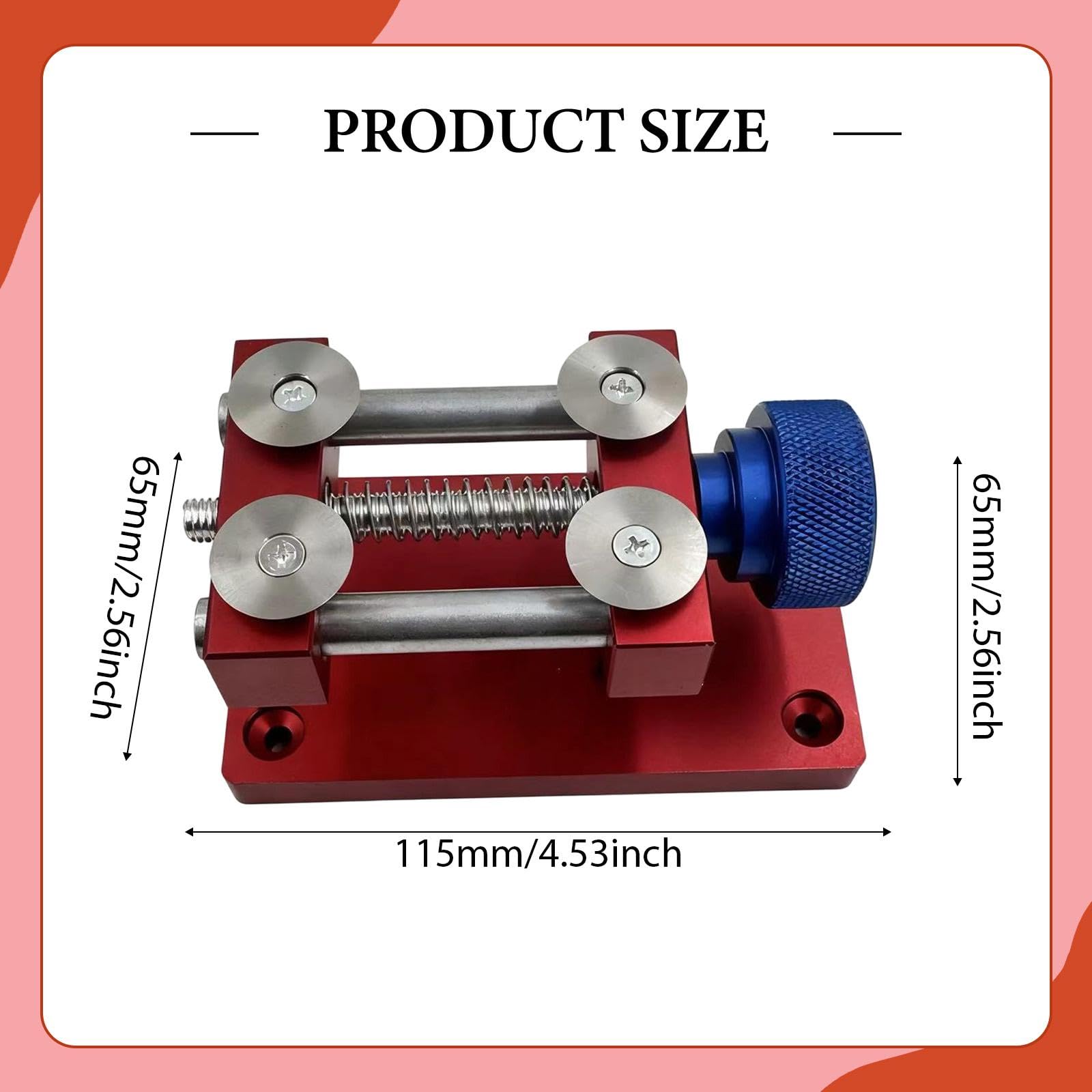 Abridor de Bisel de Reloj, Herramienta Ajustable para Desmontar Cajas Metálicas, Herramienta Profesional para Reparación de Relojes, Banco de Trabajo, Rojo