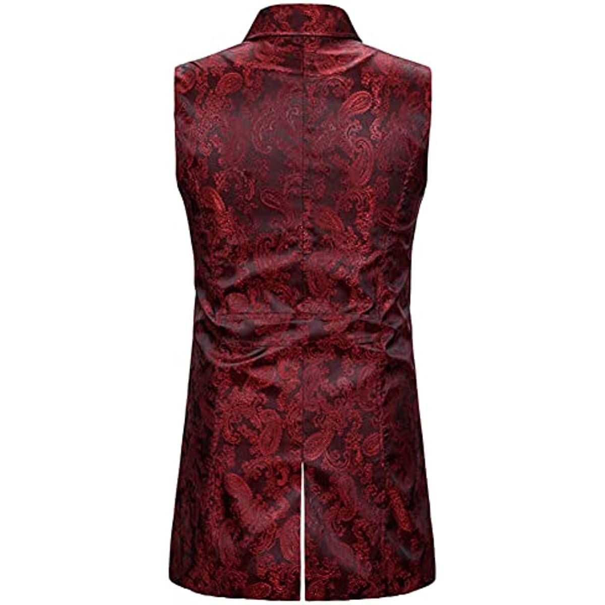 Hommes Victorien Steampunk Vintage Gilet Long Court Smoking Double Boutonnage Performance Usure Gothique médiéval Queue Manteau Costume