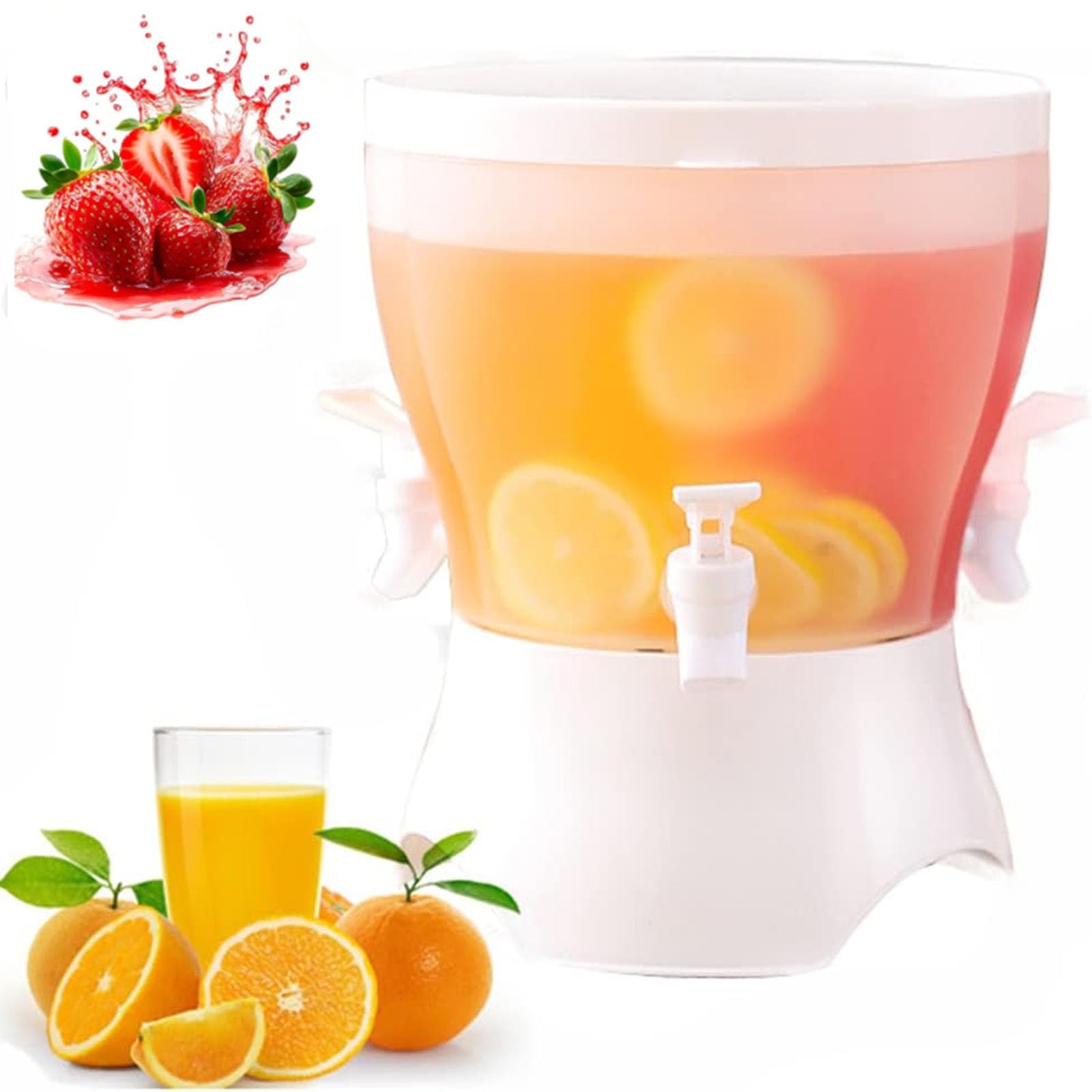 Drehbarer Getränkespender mit 3 Fächern, 5,3 l, für Partys – perfekt für Säfte, Cocktails und mehr