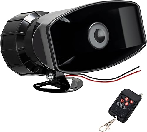 Miniatura 10 de Kit de sistema PA de sirena de policía de advertencia de emergencia de 9 tonos, 200 W, con micrófono de mano y 2 interruptores de control de luces