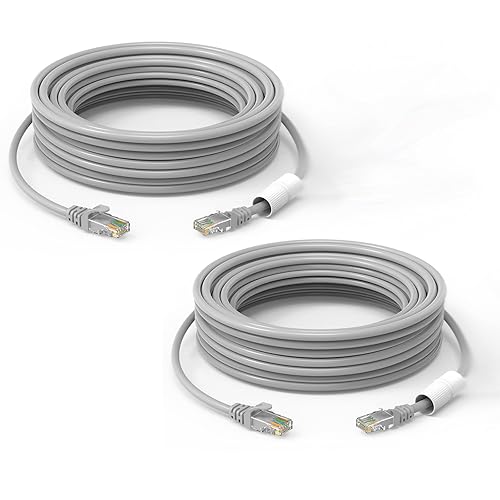 Cable Ethernet Cat6 de 100 pies, cable Ethernet Cat 6 para exteriores de 100 pies, impermeable, entierro directo, red LAN de alta velocidad en