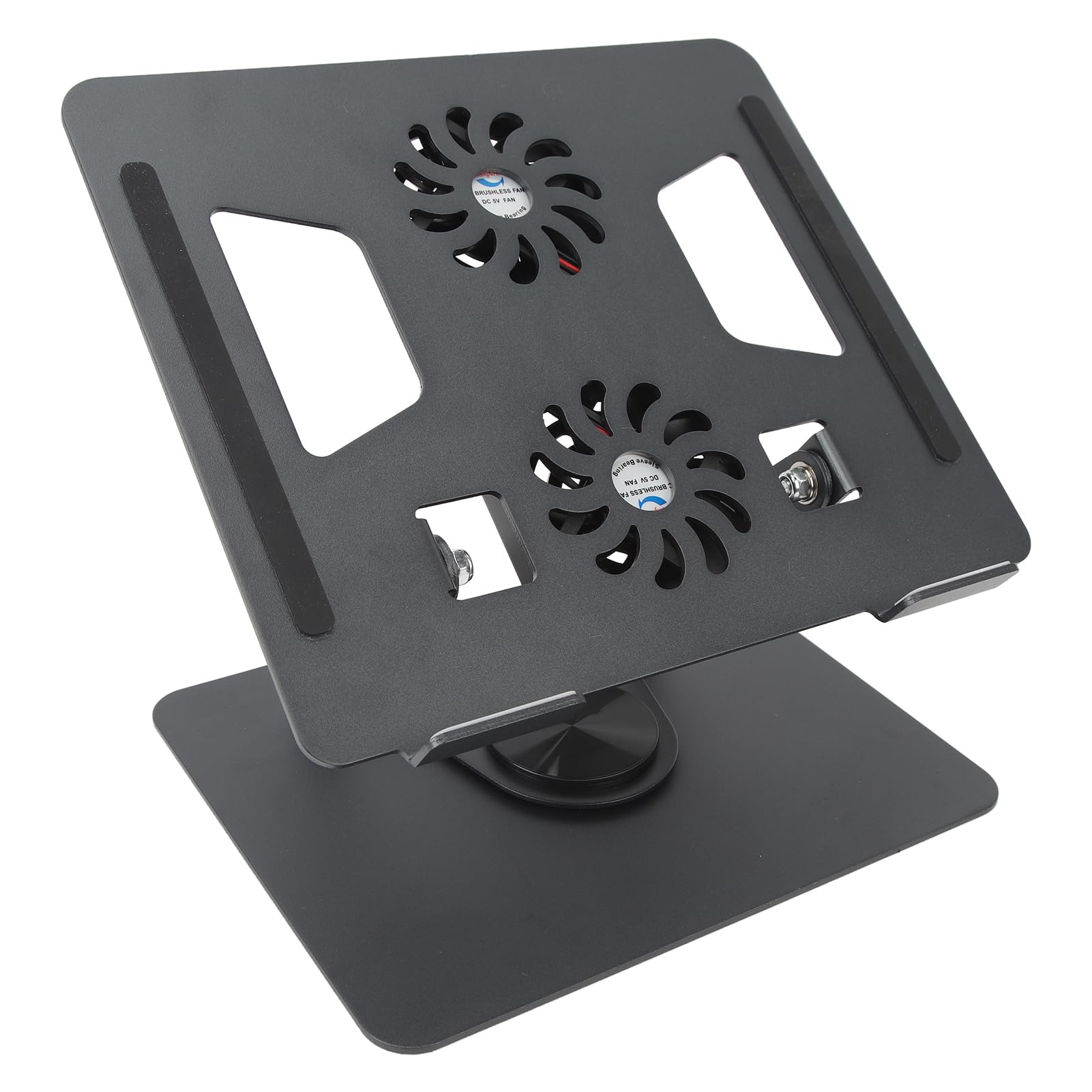 Sxhlseller Supporto per Laptop Regolabile in Continuo con Ventola di Raffreddamento, Supporto per Laptop in Alluminio Ruotabile a 360° per Dispositivi da 11-17,3 Pollici, per Computer Ergonomico